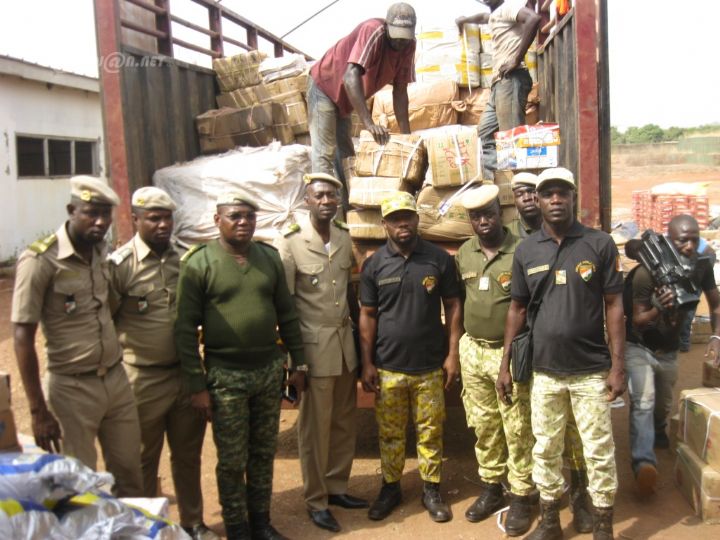 Ferkessédougou /Des  marchandises diverses  frauduleuses,  de contrebandes et prohibées d’une valeur de 200 millions  saisies